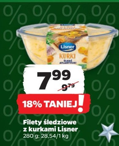 Filety śledziowe w sosie śmietanowym z kurkami Lisner promocja