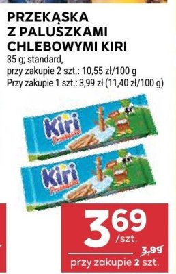 Przekąska z paluszkami chlebowymi Kiri promocja w Stokrotka