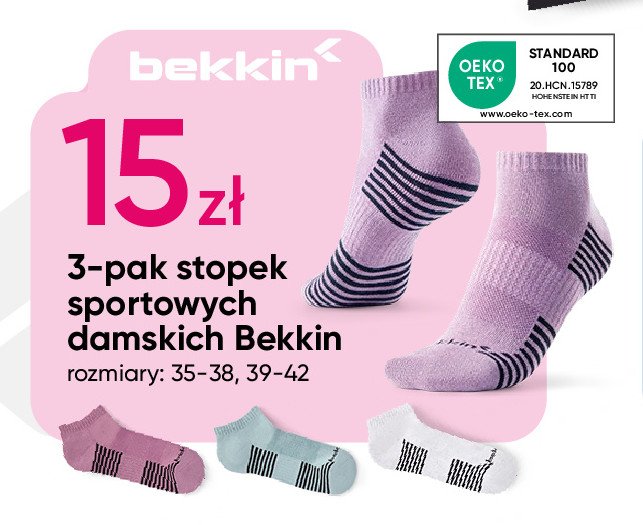 Stopki sportowe damskie 35-38 Bekkin promocja