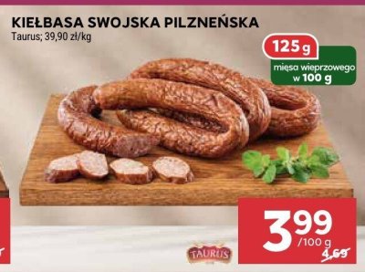 Kiełbasa swojska pilzneńska Taurus promocja w Stokrotka