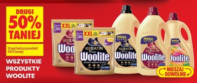 Płyn do prania Woolite Keratin Darks Denim Black promocja w Biedronka