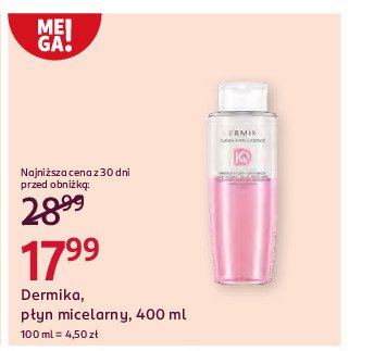 Płyn micelarny z olejkiem z pestek porzeczki Dermika clean intelligence promocja w Rossmann