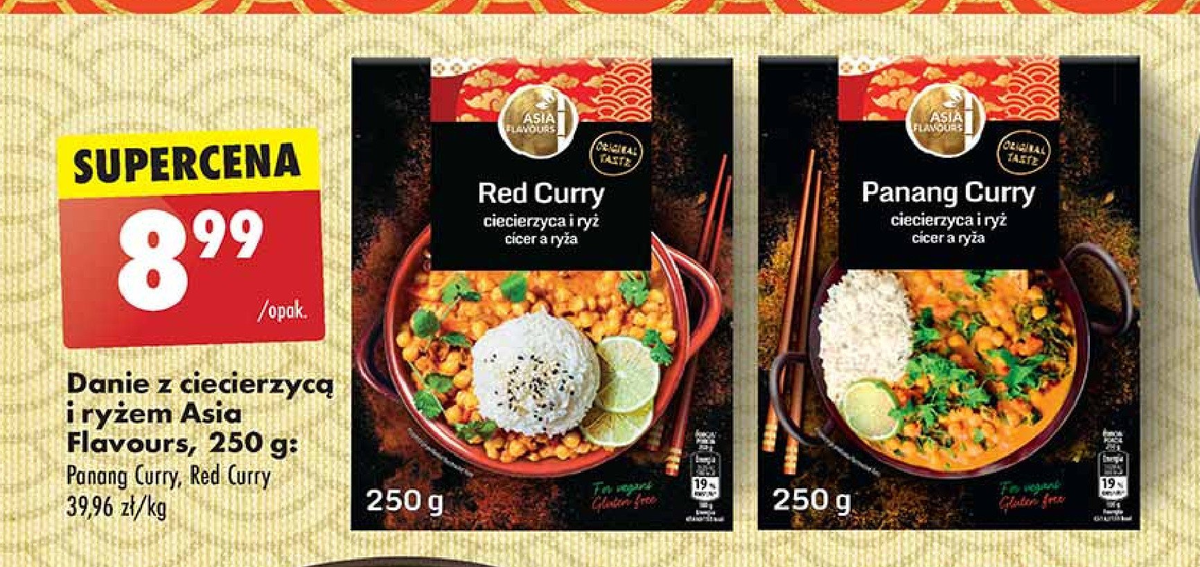 Red curry ciecierzyca i ryż Asia flavours promocja w Biedronka