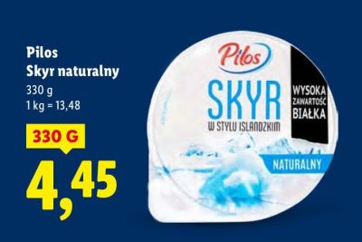 Skyr Pilos Skyr naturalny promocja w Lidl