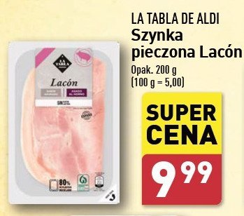 Szynka pieczona lacon La tabla de aldi promocja