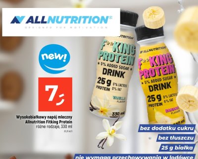 Napój mleczny wysokobiałkowy Allnutrition Fitking Protein różne rodzaje promocja w Dealz