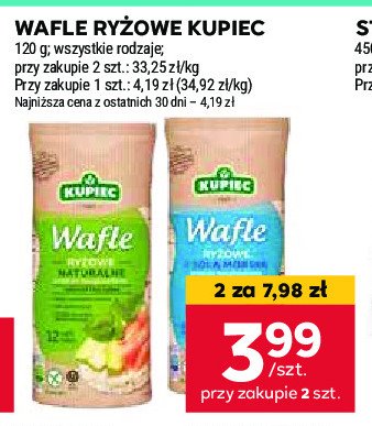 Wafle ryżowe z solą morską Kupiec promocja w Stokrotka