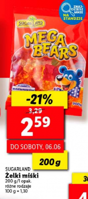 Żelki mega bears Sugar land promocja w SPAR