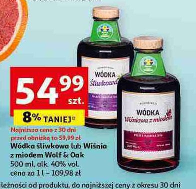 Wódka 40% Wolf&oak śliwkowy promocja