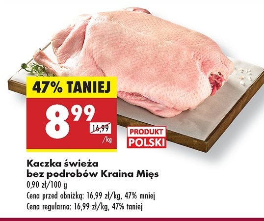 Kaczka świeża bez podrobów Kraina mięs promocja