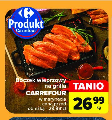 Boczek wieprzowy na grill Carrefour promocja