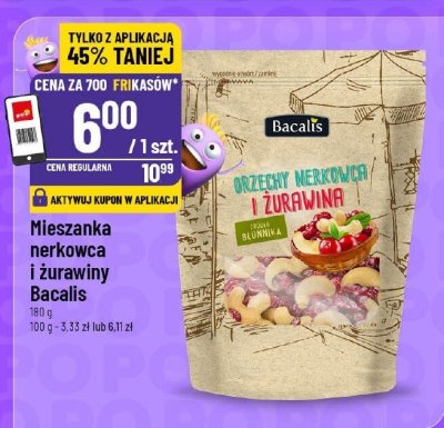 Mieszanka nerkówca i żurawiny Bacalis 150 g promocja w POLOmarket
