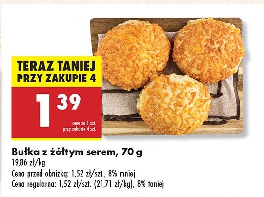 Bułka z żółtym serem promocja