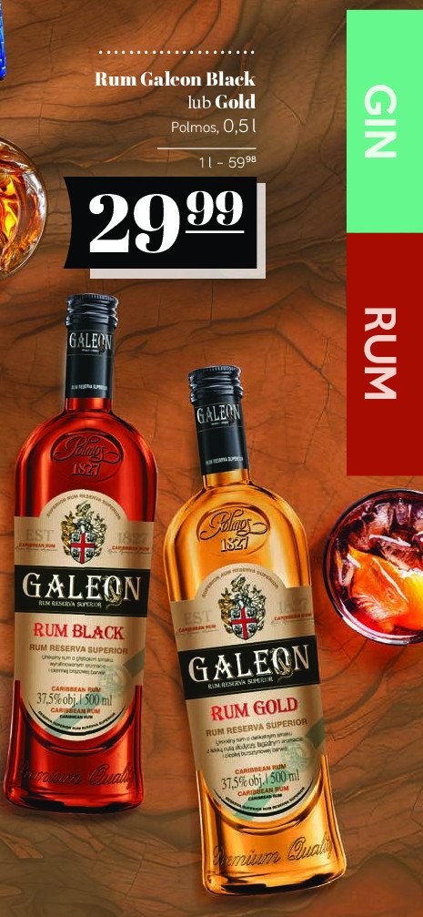 Rum Galeon black promocja