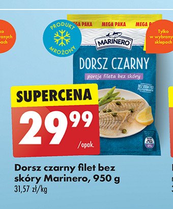 Dorsz czarny filet bez skóry Marinero promocja w Biedronka