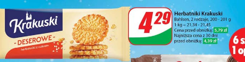Ciastka deserowe Krakuski Krakuski bahlsen promocja