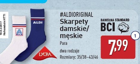Skarpetki damskie Aldi promocja