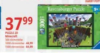 Puzzle minecraft 1000 el Ravensburger promocja