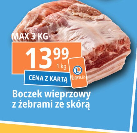 Boczek wieprzowy z żebrami i skórą promocja