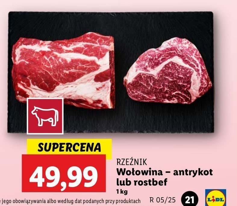 Stek z antrykotu wołowego Rzeźnik codzienna dostawa promocja