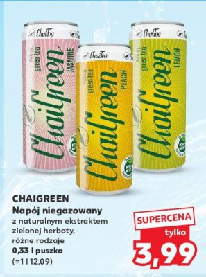 Nap贸j green tea lemon Chaigreen promocja