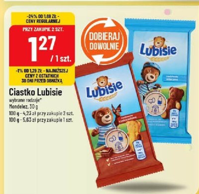 Ciastko Lubisie wybrane rodzaje Mondelez promocja w POLOmarket