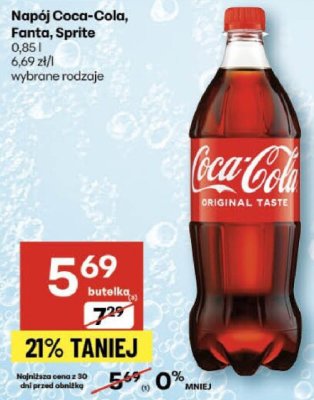 Napój Coca-Cola, Fanta, Sprite promocja w Delikatesy Centrum