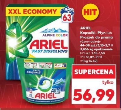 Kapsu艂ki do prania mountain spring Ariel all in 1 promocja