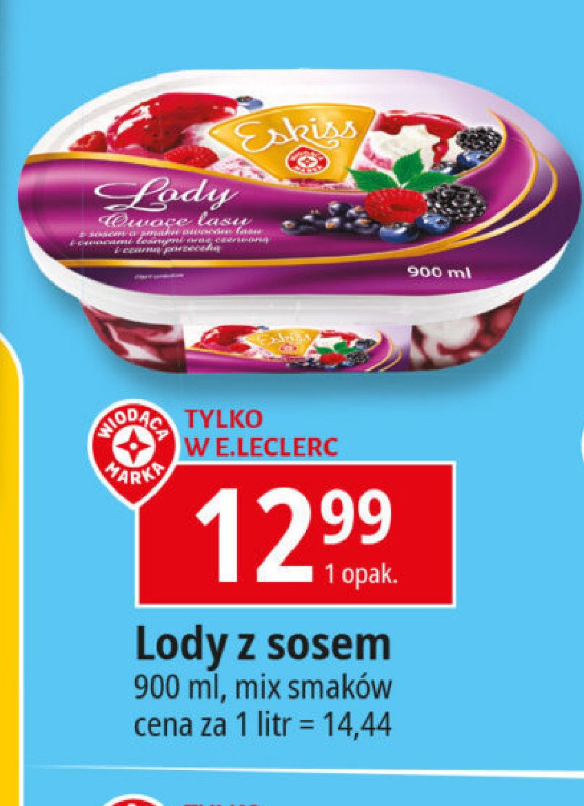 Lody o smaku owoców leśnych Wiodąca marka eskiss promocja