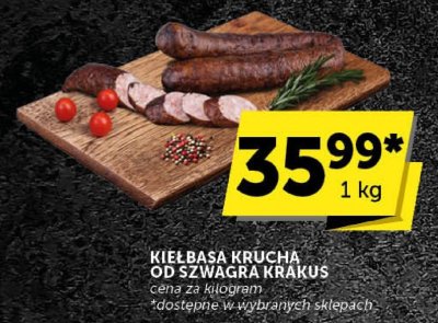 Kiełbasa krucha od Szwagra Krakus promocja w Groszek
