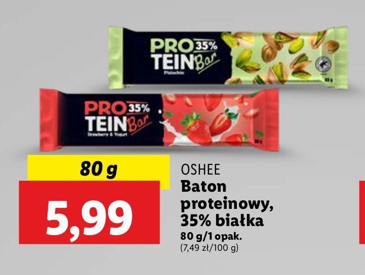 Baton proteinowy truskawkowy PROTEIN BAR promocja