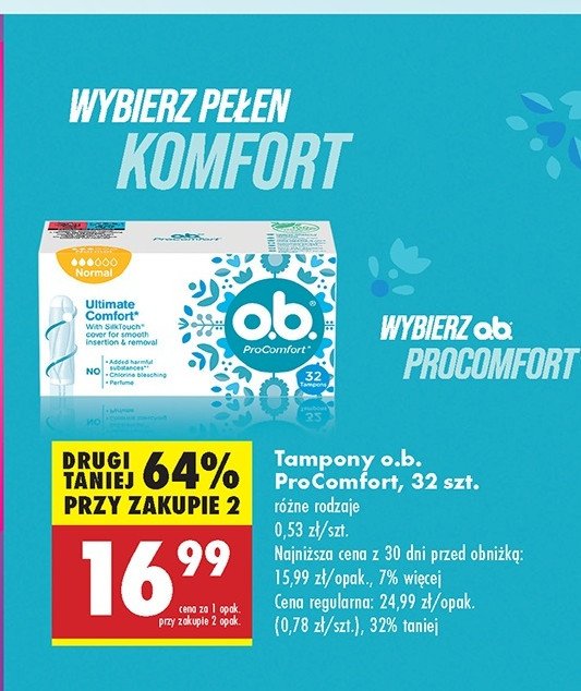 Tampony normal O.b. promocja