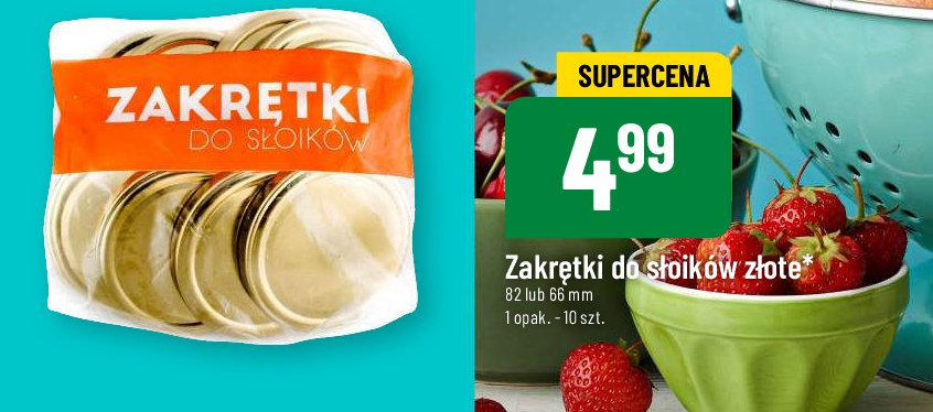 Zakrętki złote 8.2 cm promocja