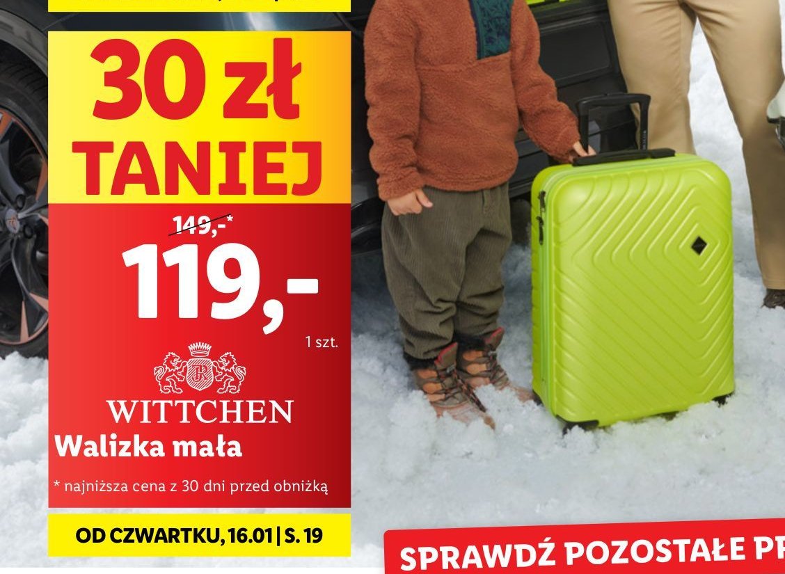 Walizka na kółkach Wittchen promocja w Lidl