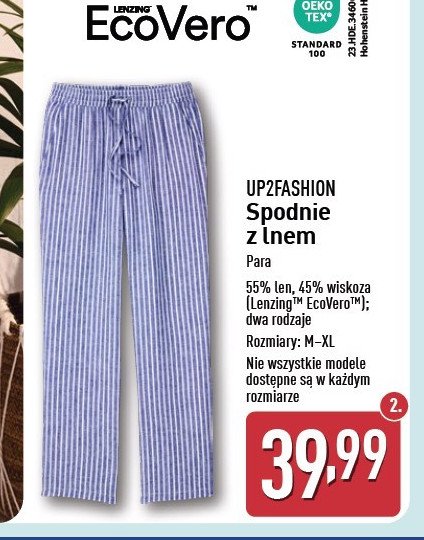 Spodnie z lnem m-xl Up2fashion promocja