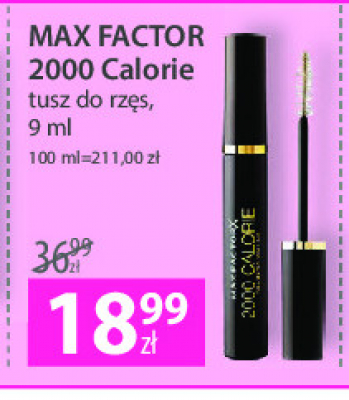 Tusz do rzęs Max factor 2000 calorie curved brush volume & curl promocja