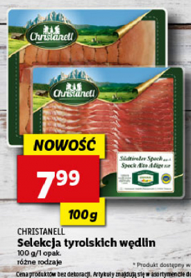 Selekcja wędlin speck alto adige Christanell promocja