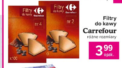 Filtr do kawy 2 Carrefour promocja