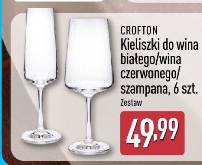 Kieliszki CROFTON Kieliszki do wina białego/wina czerwonego/szampana, 6 szt. promocja w Aldi