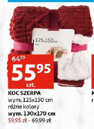 Koc szerpa 130 x 170 cm promocja