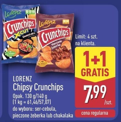 Chipsy Crunchips pieczone żeberka promocja w Aldi