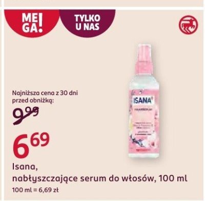 Serum Isano nabłyszczające do włosów, 100 ml promocja w Rossmann