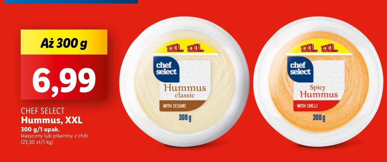 Hummus classic Chef select promocja
