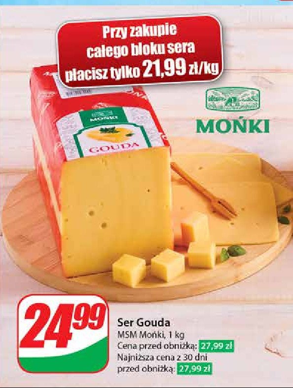 Ser gouda Mońki promocja w Dino