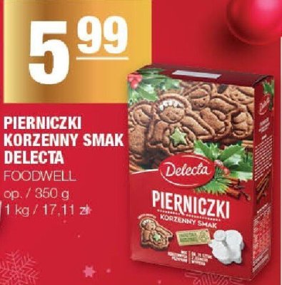 Pierniczki korzenny smak Delecta FOODWELL promocja w SPAR