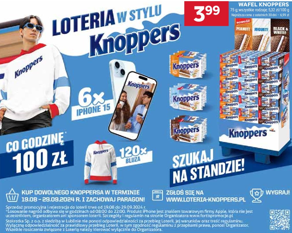 Wafelek jogurtowy Knoppers promocja