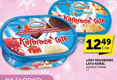 Lody kolorowe lato Koral promocja w ABC