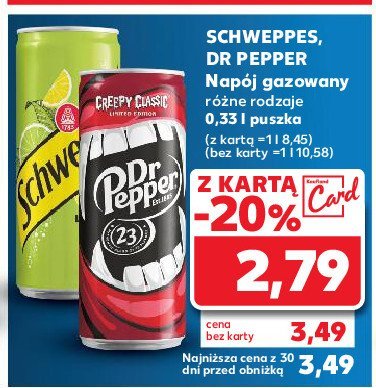 Napój creepy classic Dr pepper promocja w Kaufland