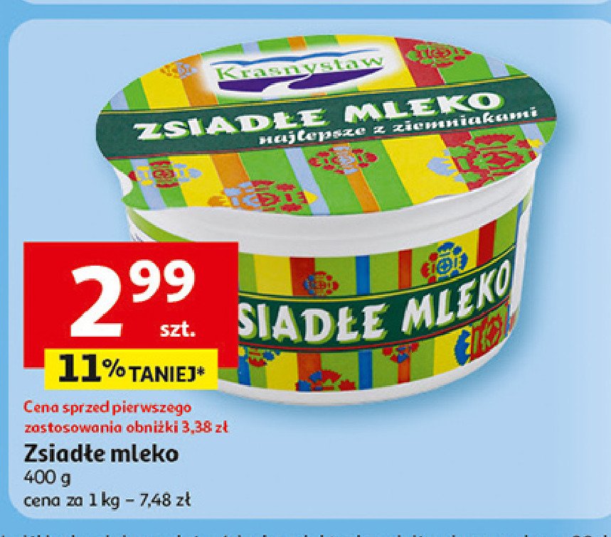 Zsiadłe mleko Krasnystaw promocja w Auchan