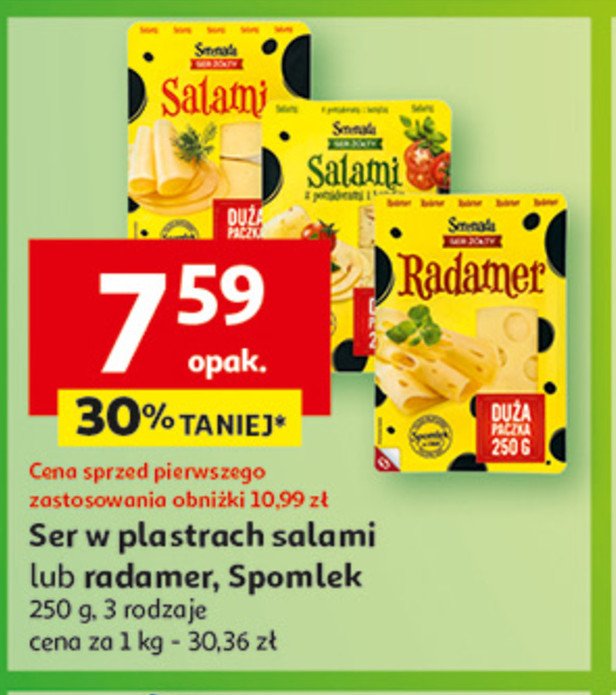 Ser złoty radamer w plastrach Serenada promocja w Auchan